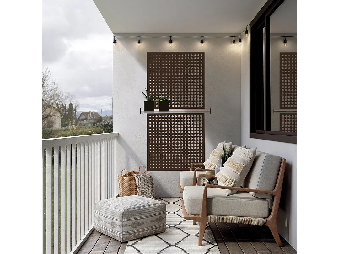 Panel decorativo moon 1x1 m oxido nortene 1X1 M