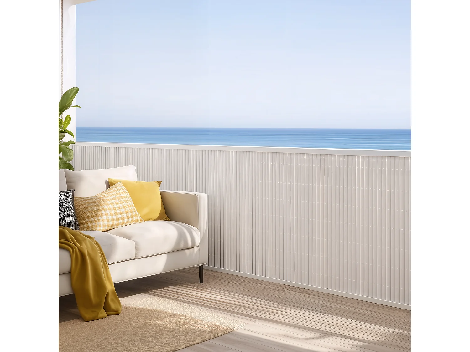 Cañizo pvc essential recycane doble cara 20 mm blanco 1,8X3 M