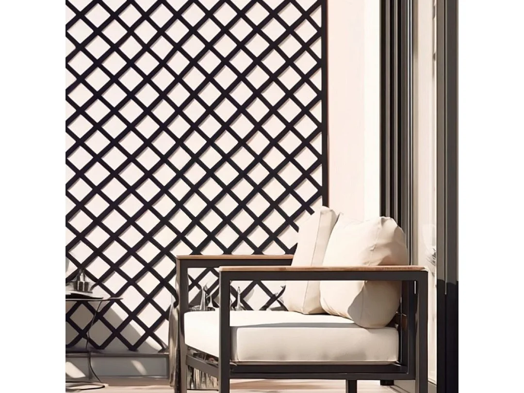 Celosía fija pvc 48 mm 1x2 m nortene 48 MM, 1 X 2M