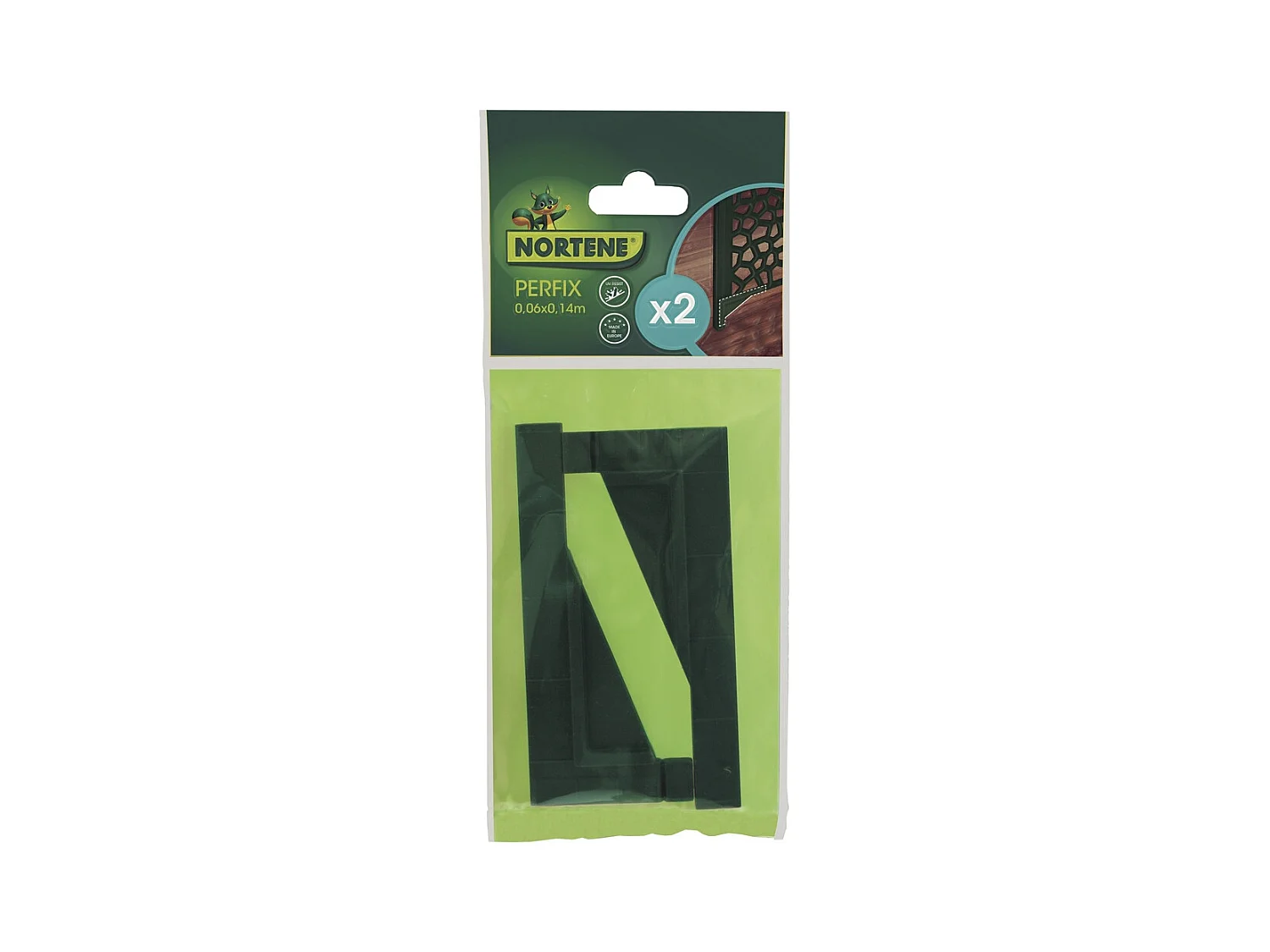 ESCUADRA PARA PANELES DECORATIVOS PREFIX 6X14 CM VERDE NORTENE