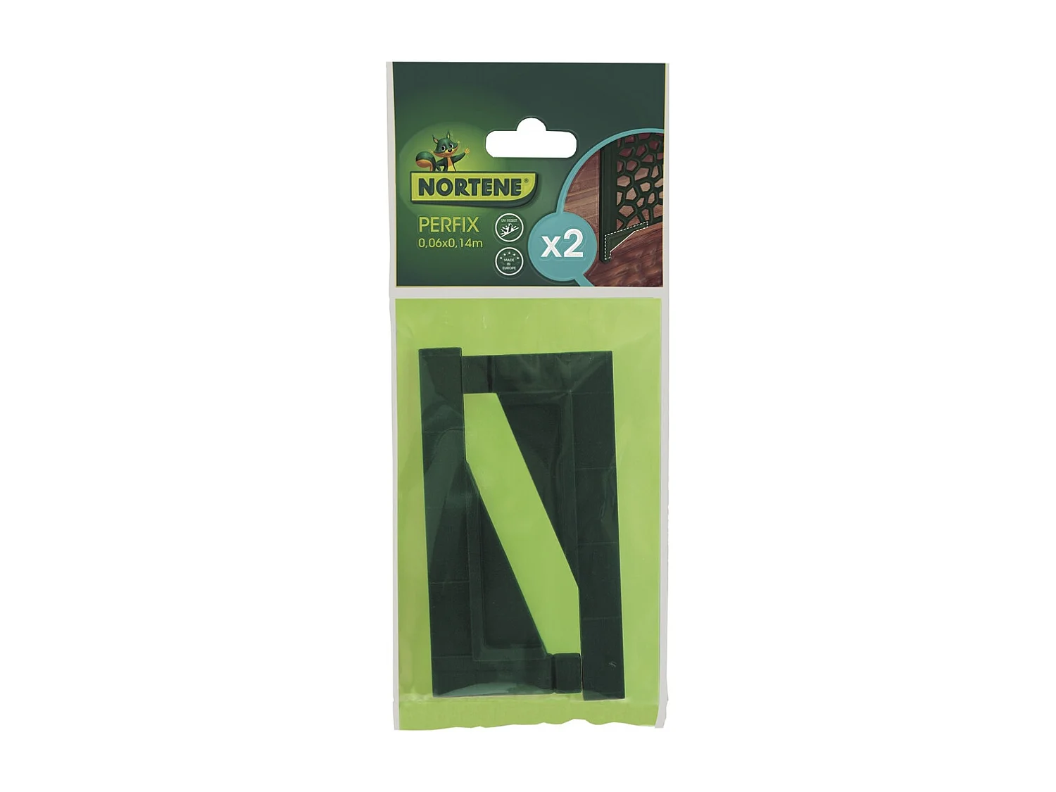 ESCUADRA PARA PANELES DECORATIVOS PREFIX 6X14 CM VERDE NORTENE