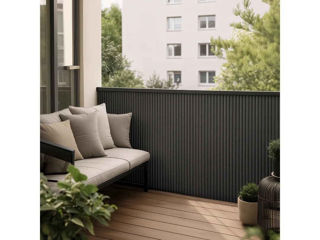 Cañizo pvc essential recycane doble cara 20 mm antracita 1,8X3 M