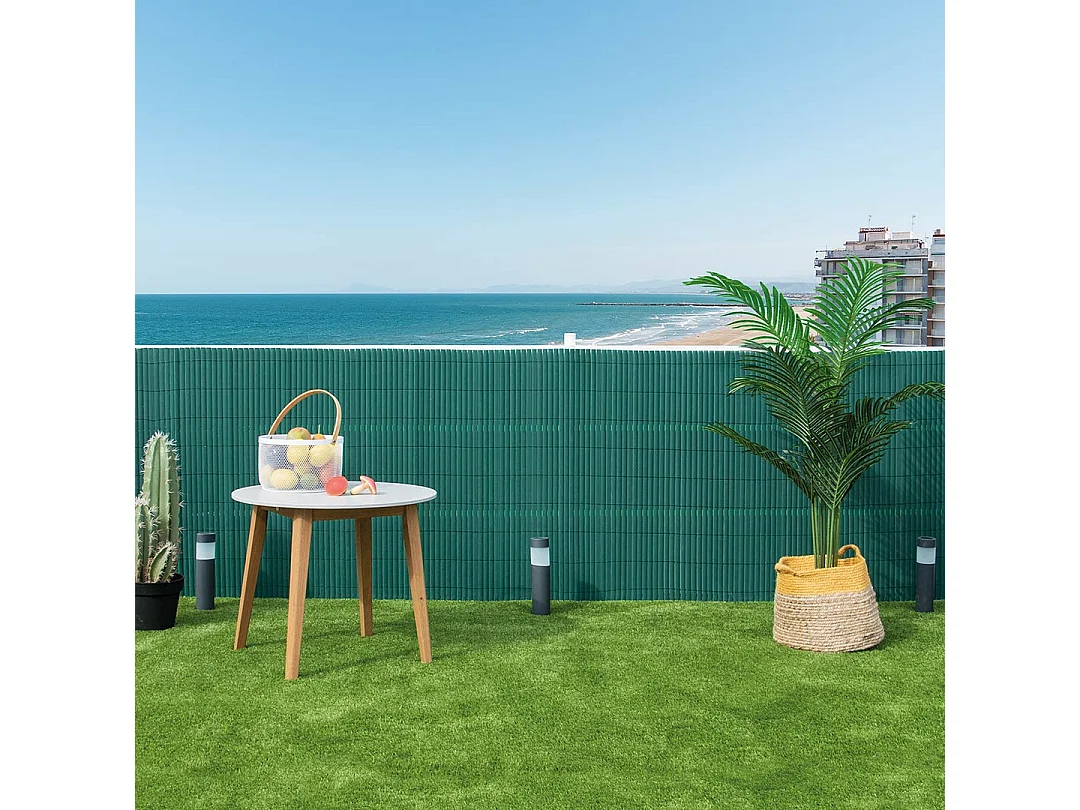 CAÑIZO PVC ESSENTIAL RECYCANE DOBLE CARA 20MM VERDE 1X3 M