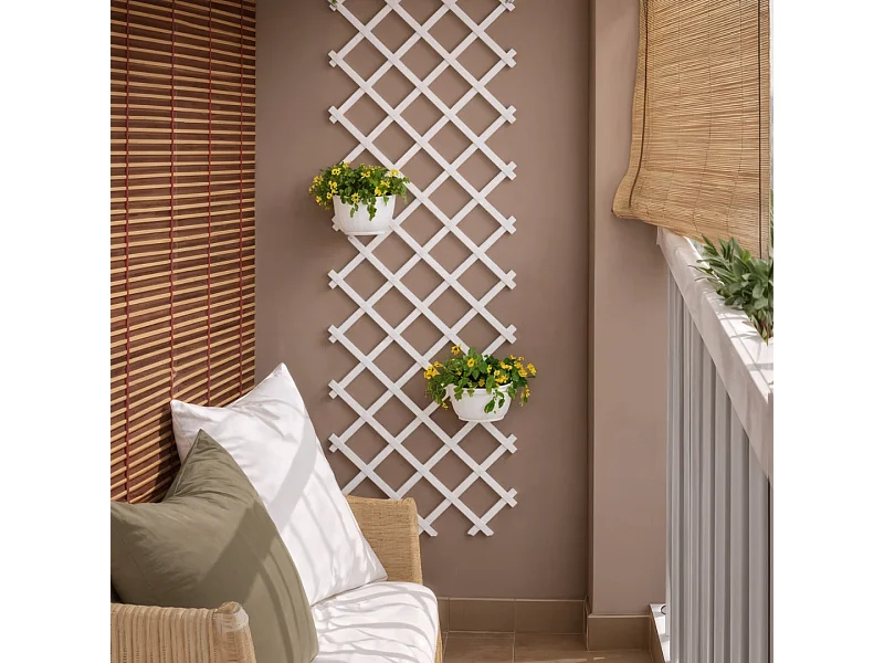 Celosia extensible pvc trelliflex blanco nortene 1X2 M