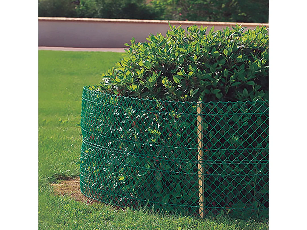 MALLA PLASTICA CUADRADA PARA PERTERRES FLORANET VERDE NORTENE 0.6X5 M