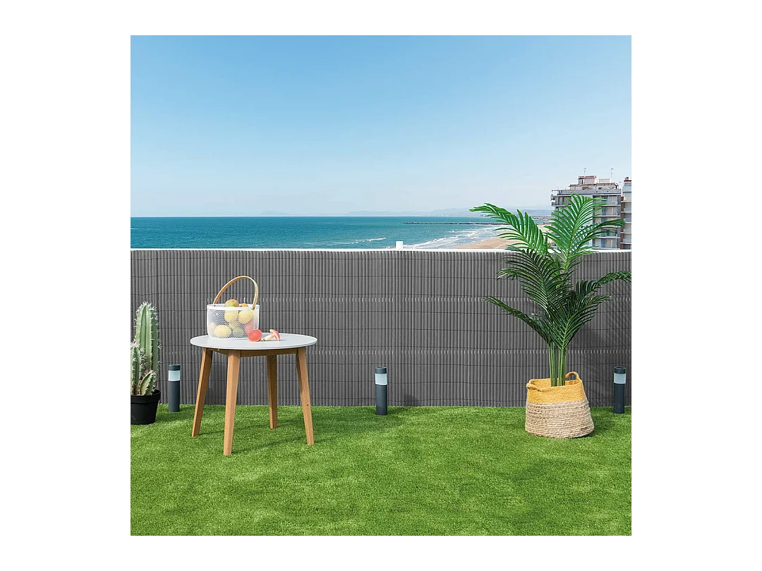 CAÑIZO PVC ESSENTIAL RECYCANE DOBLE CARA 20MM PIEDRA 1,5X3 M