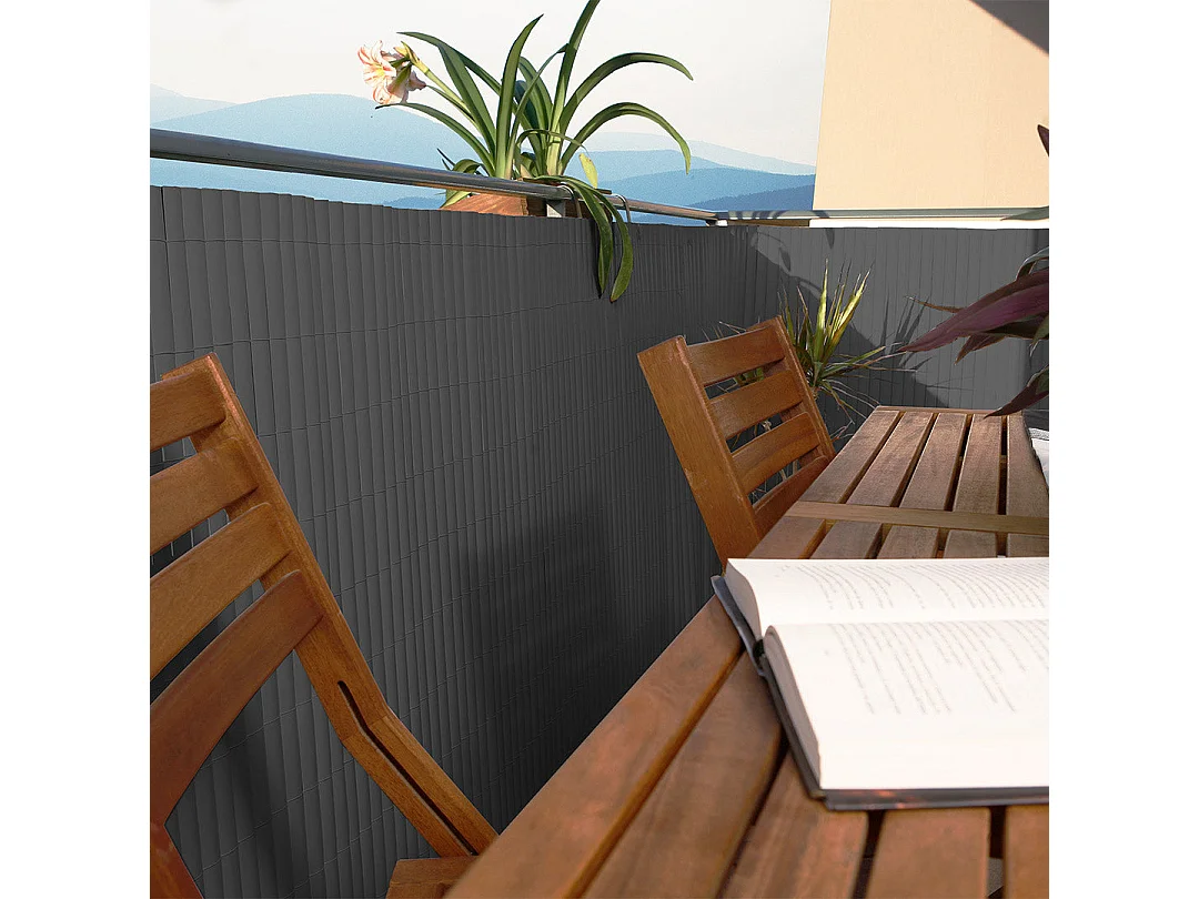 Cañizo pvc elegance recycane doble cara 30 mm antracita 1,8X3 M