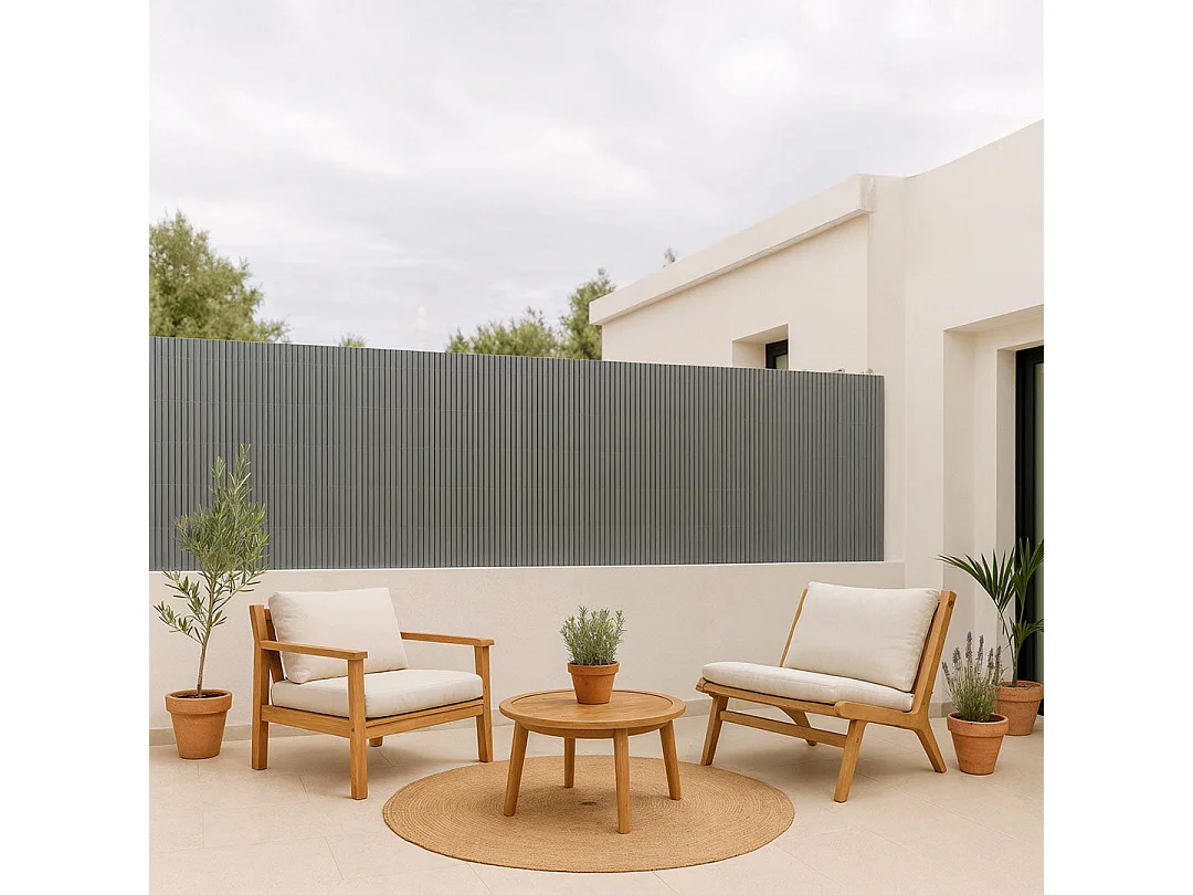 Cañizo pvc simple cara plasticane forja claro nortene 1.5X3 M