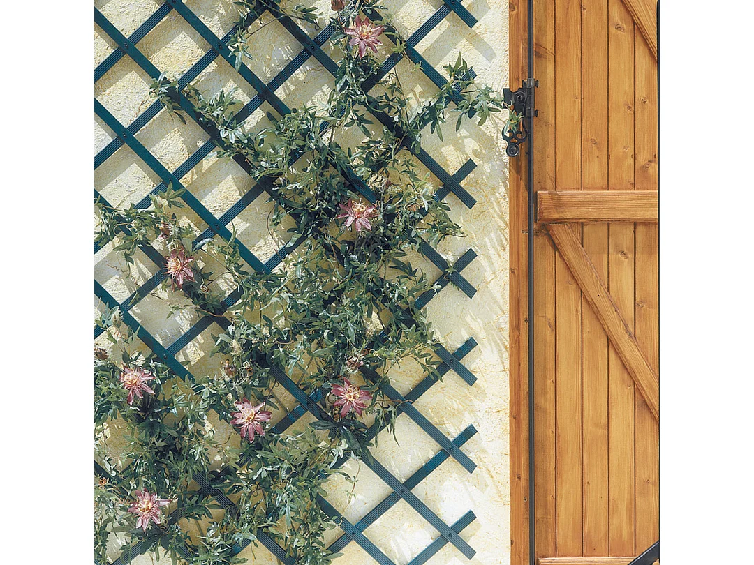 Celosía extensible pvc trelliflex verde nortene 1X3 M