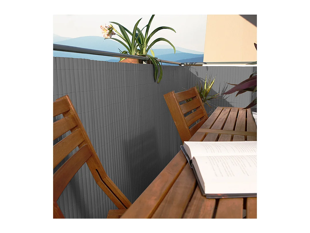 CAÑIZO PVC ELEGANCE RECYCANE DOBLE CARA 30 MM PIEDRA 1X3 M