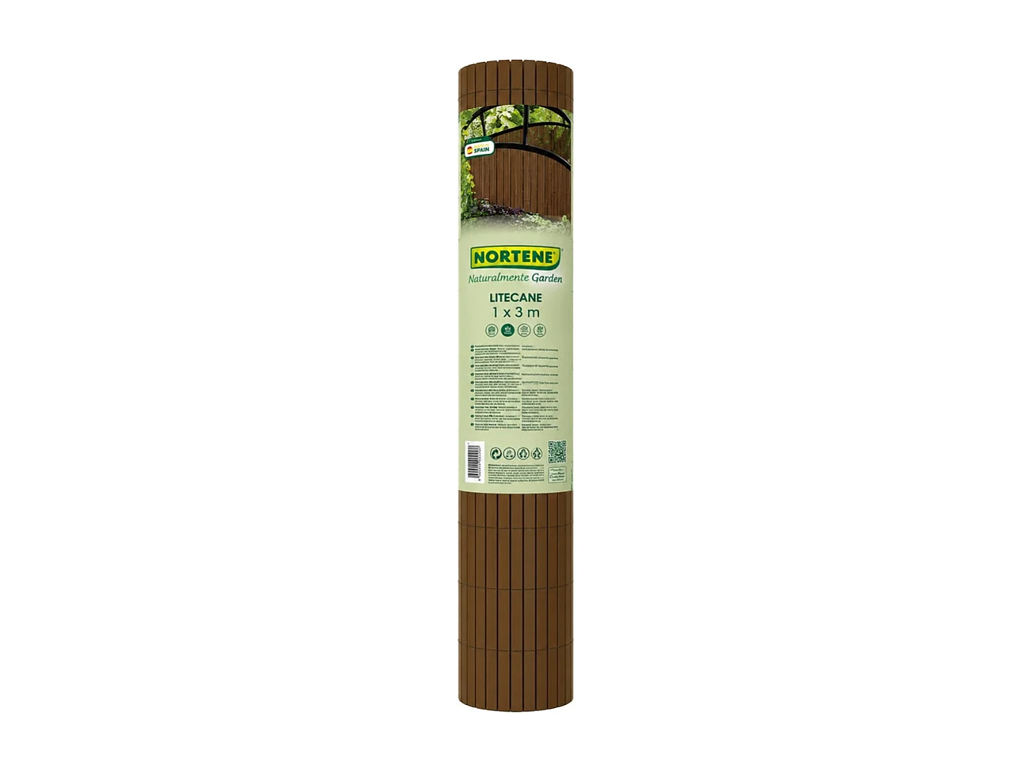 Cañizo pvc lite doble cara 16 mm marrón 1X3 M