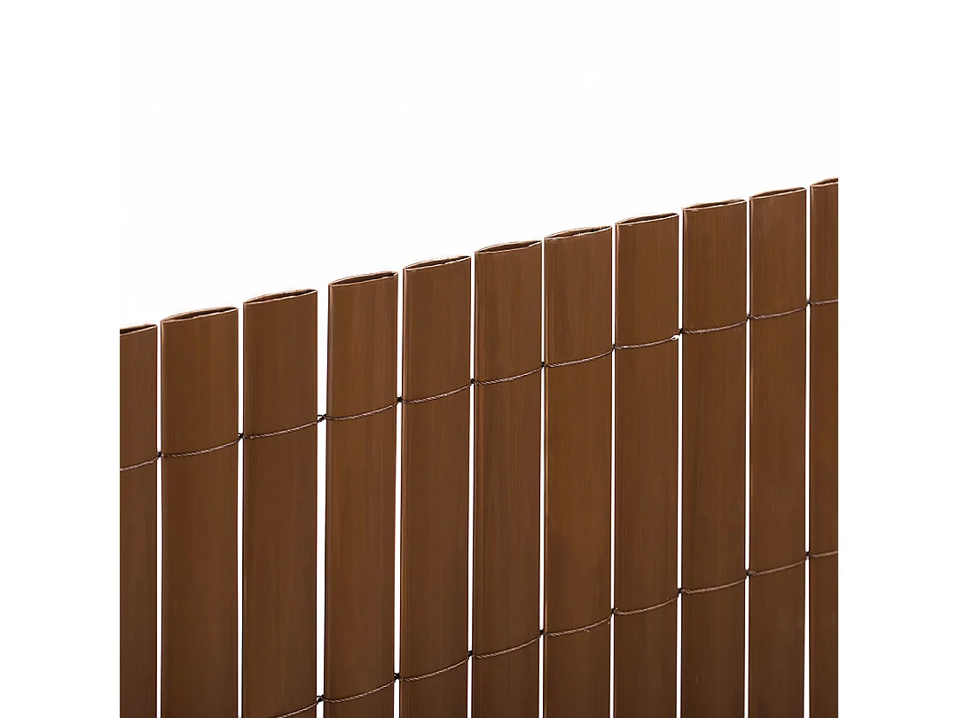 CAÑIZO PVC ELEGANCE RECYCANE DOBLE CARA 30 MM MARRÓN 2X3 M