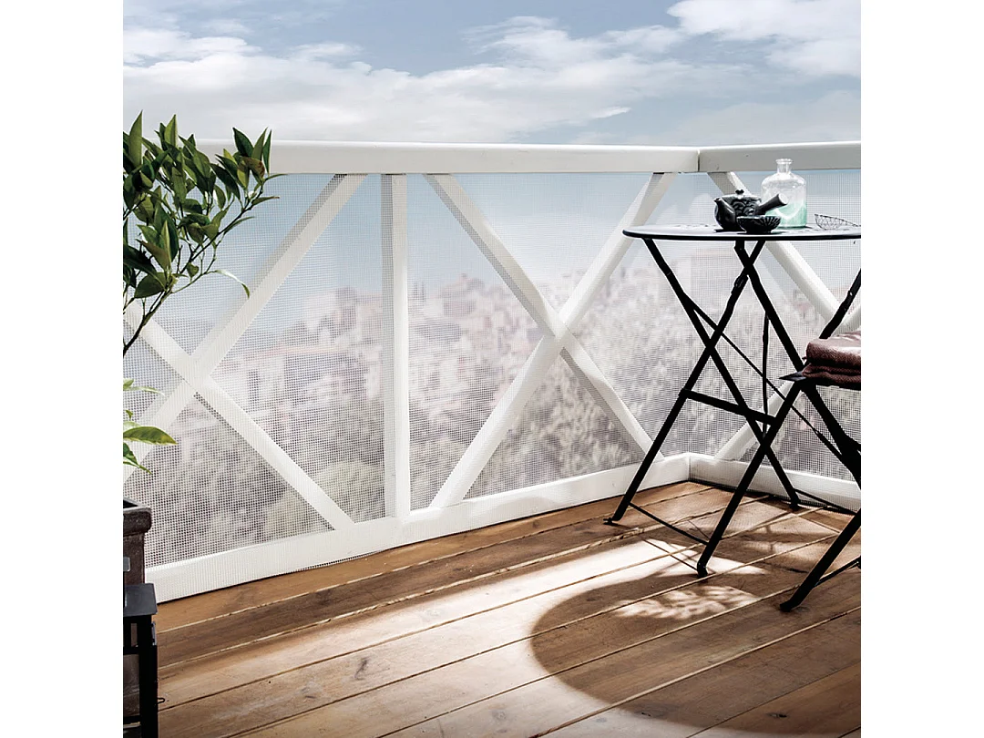 Malla plástica cuadrada extra 10 mm 1x25 m blanco nortene 1X25 M