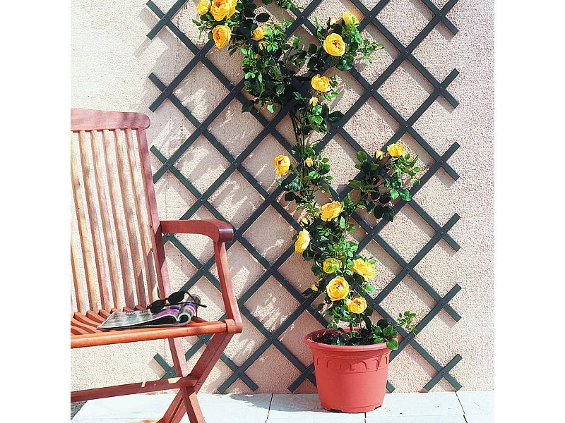 Celosia extensible pvc trelliflex antracita nortene 1X2 M