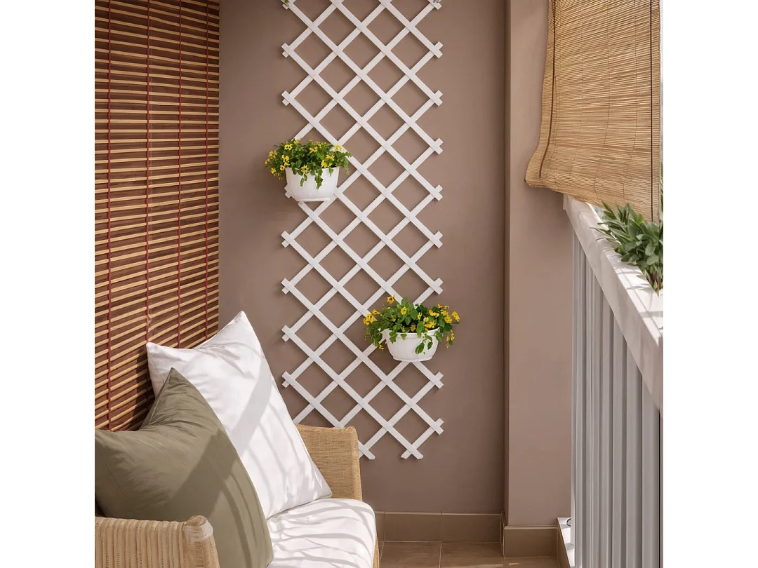 Celosia extensible pvc trelliflex blanco nortene 1X3 M