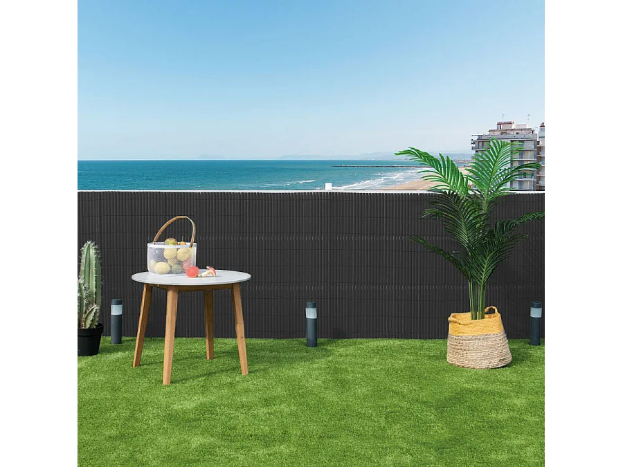 Cañizo pvc essential recycane doble cara 20 mm antracita