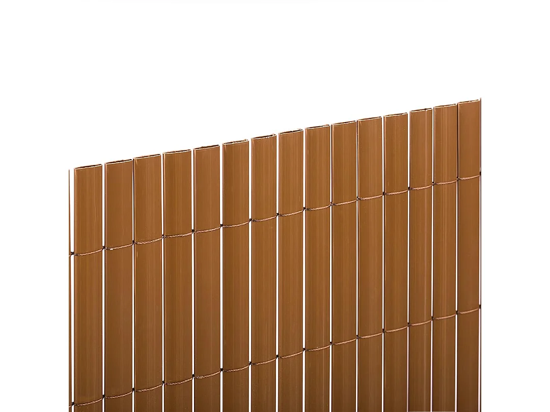 CAÑIZO PVC ESSENTIAL RECYCANE DOBLE CARA 20MM MARRON 1X3 M