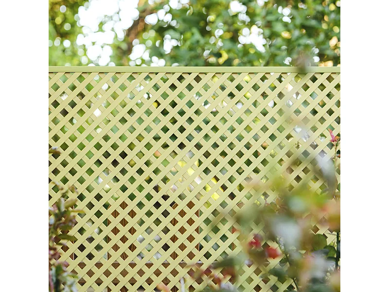 Celosía fija pvc marfil 18 mm nortene 0.8 X 1.15 M