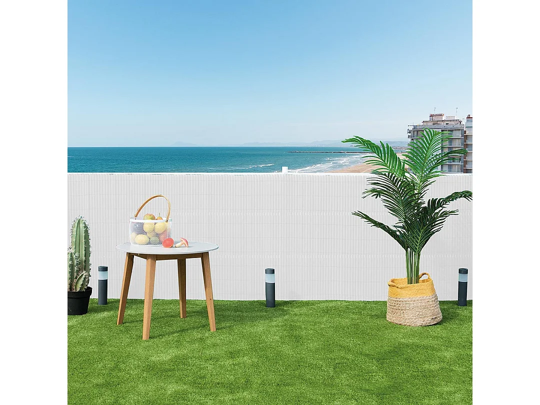 CAÑIZO PVC ESSENTIAL RECYCANE DOBLE CARA 20 MM BLANCO 1X3 M