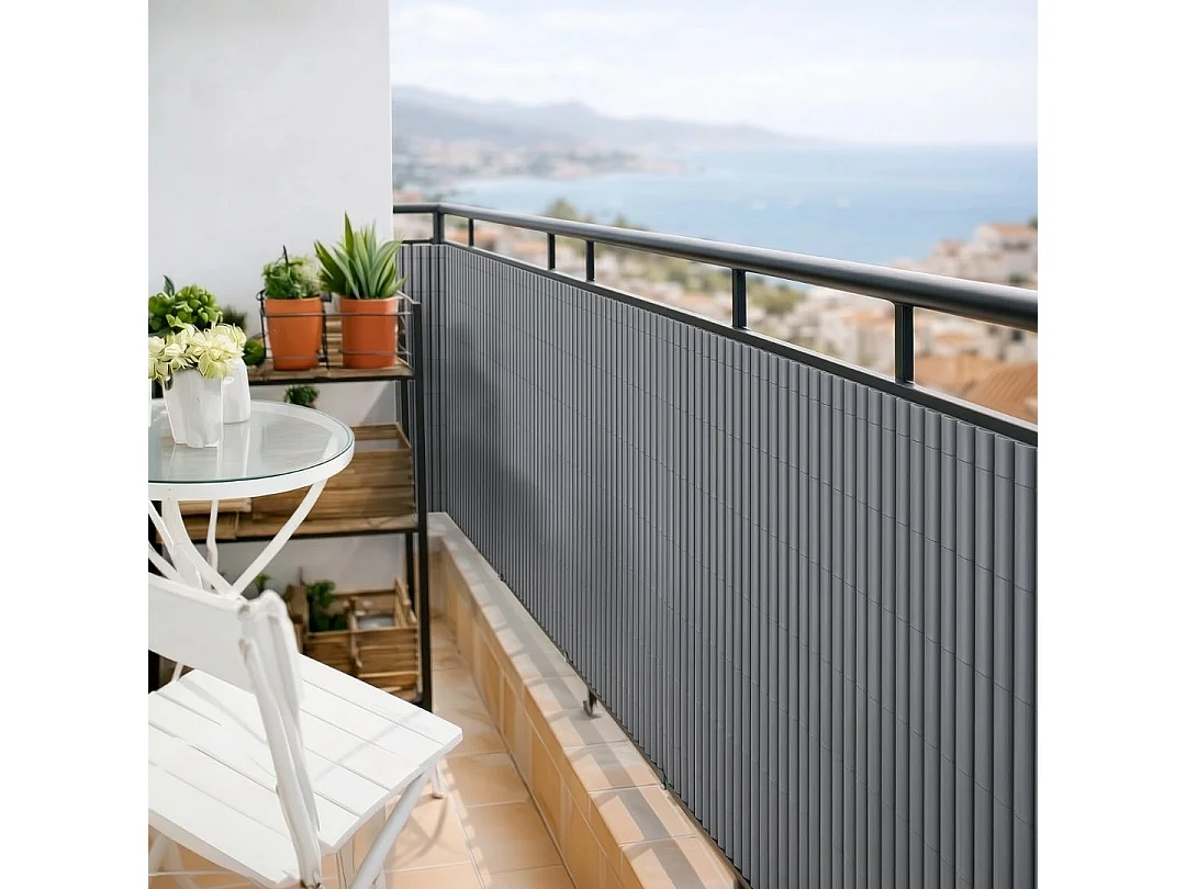 Cañizo pvc simple cara plasticane forja claro nortene 1X3 M