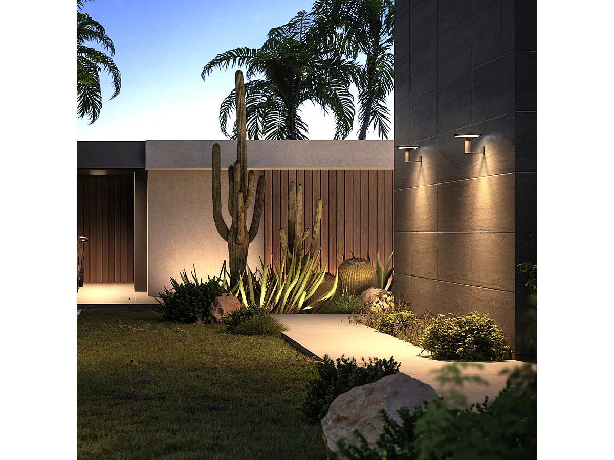 Applique murale solaire KEOPE Noir Aluminium H13,5cm