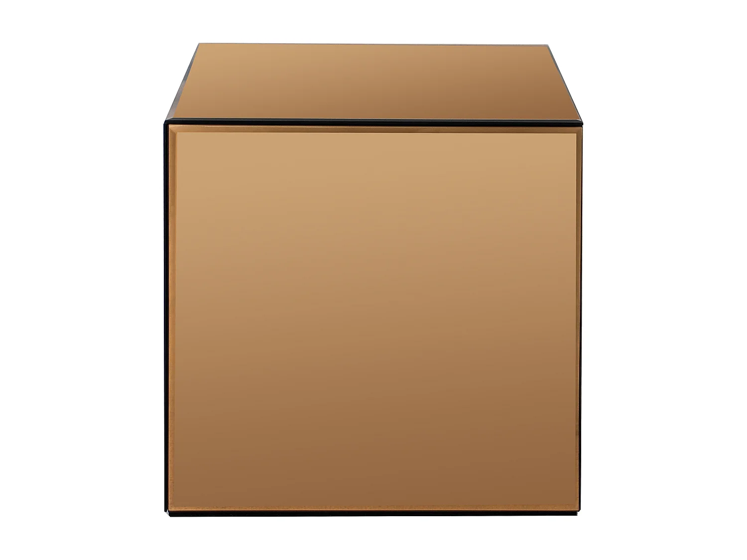 Table d'appoint en miroir fumé et MDF - Marron - CUBIX de Pascal MORABITO