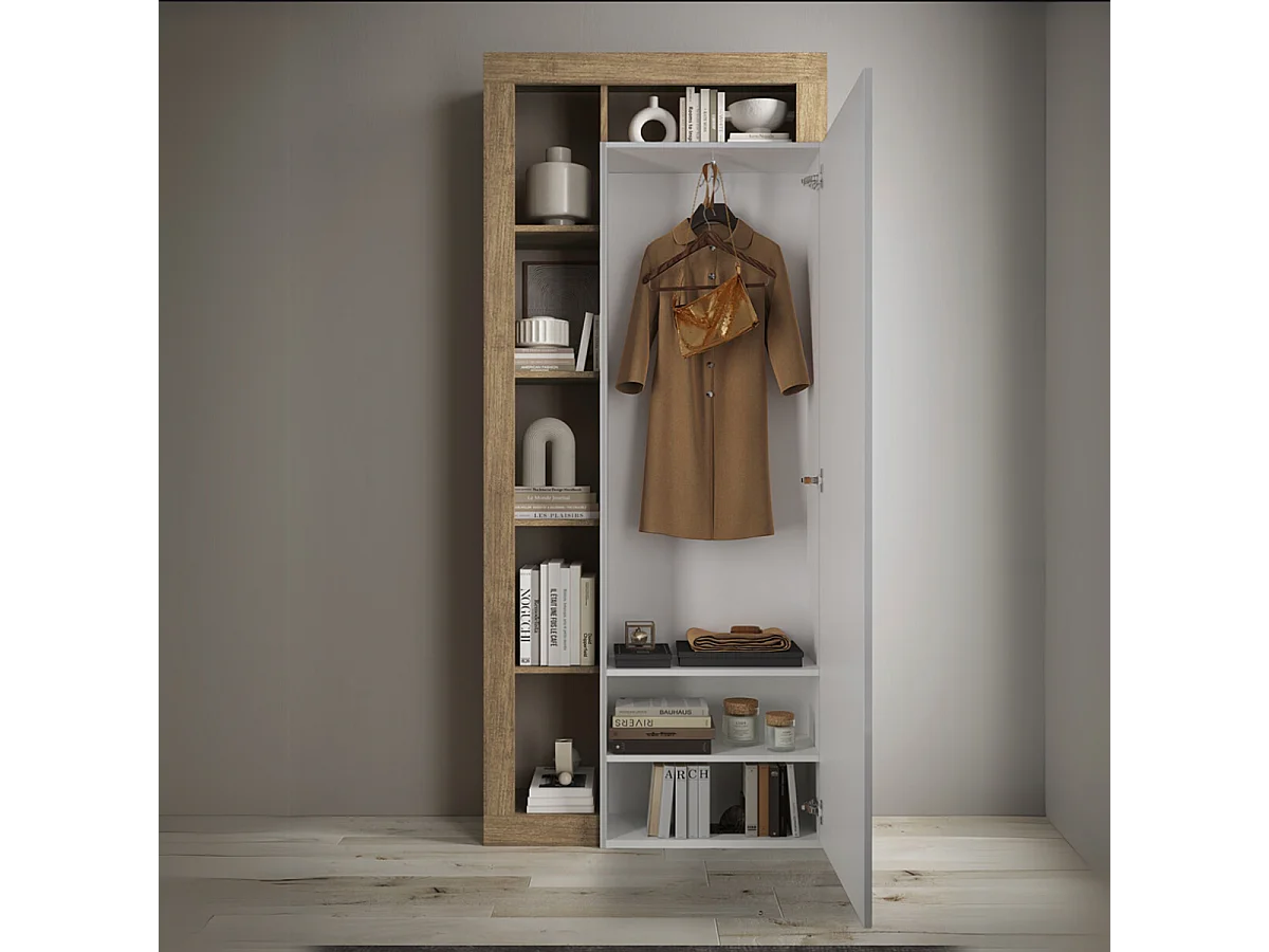 Kleiderschrank mit 2 Türen und Spiegel Hamburg - H210 cm