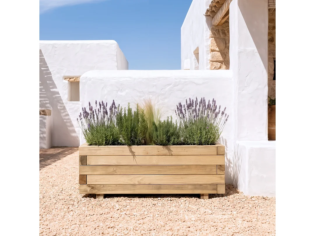 Jardinera rectangular Dora 90x40x33 cm nortene 90X40 CM