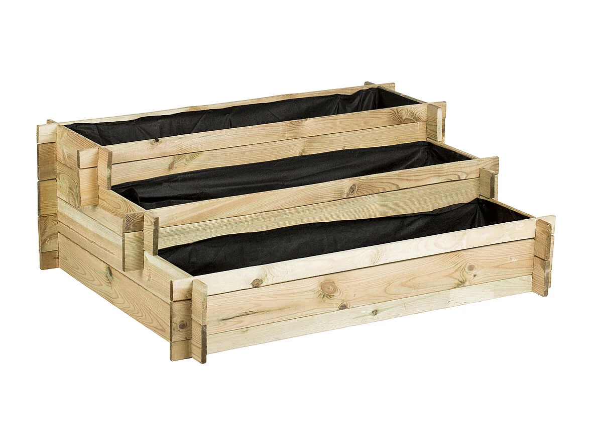 HUERTO URBANO 3 ALTURAS STEPNATURE 113X88X40 CM