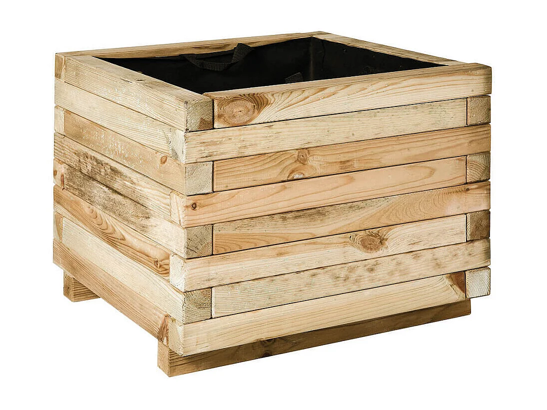 JARDINERA CUADRADA 50X50X40 CM MADERA DE PINO