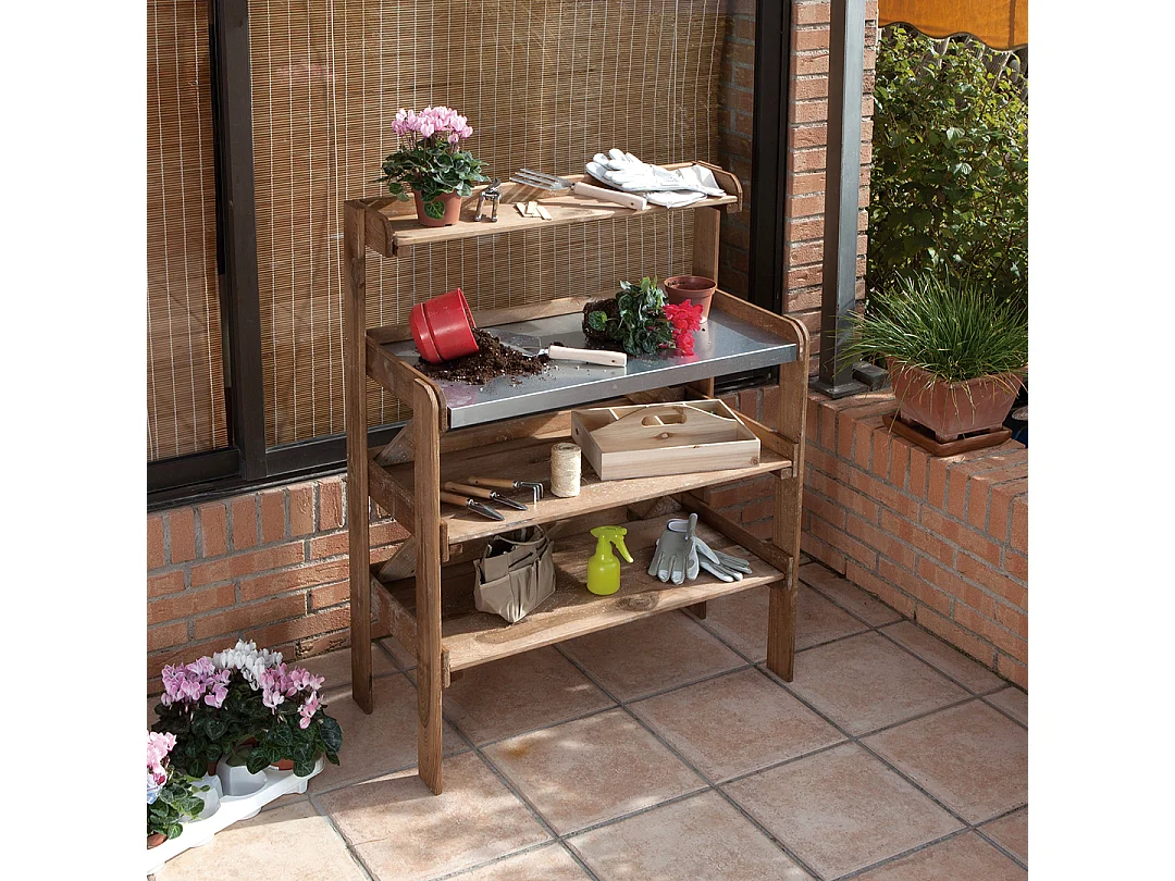 MESA MADERA PINO TRABAJO 113X84X40 CM