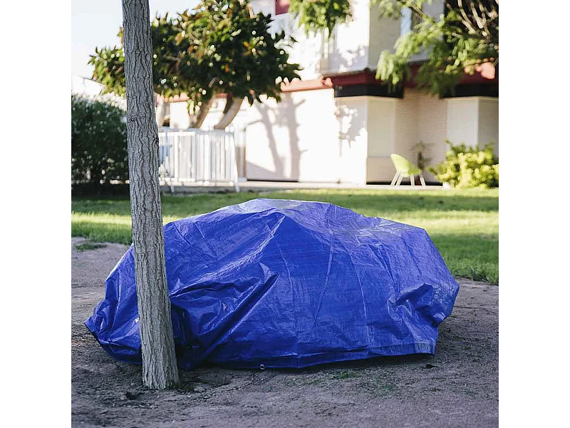 Toldo reforzado polietileno azul 90 gr 3X2M
