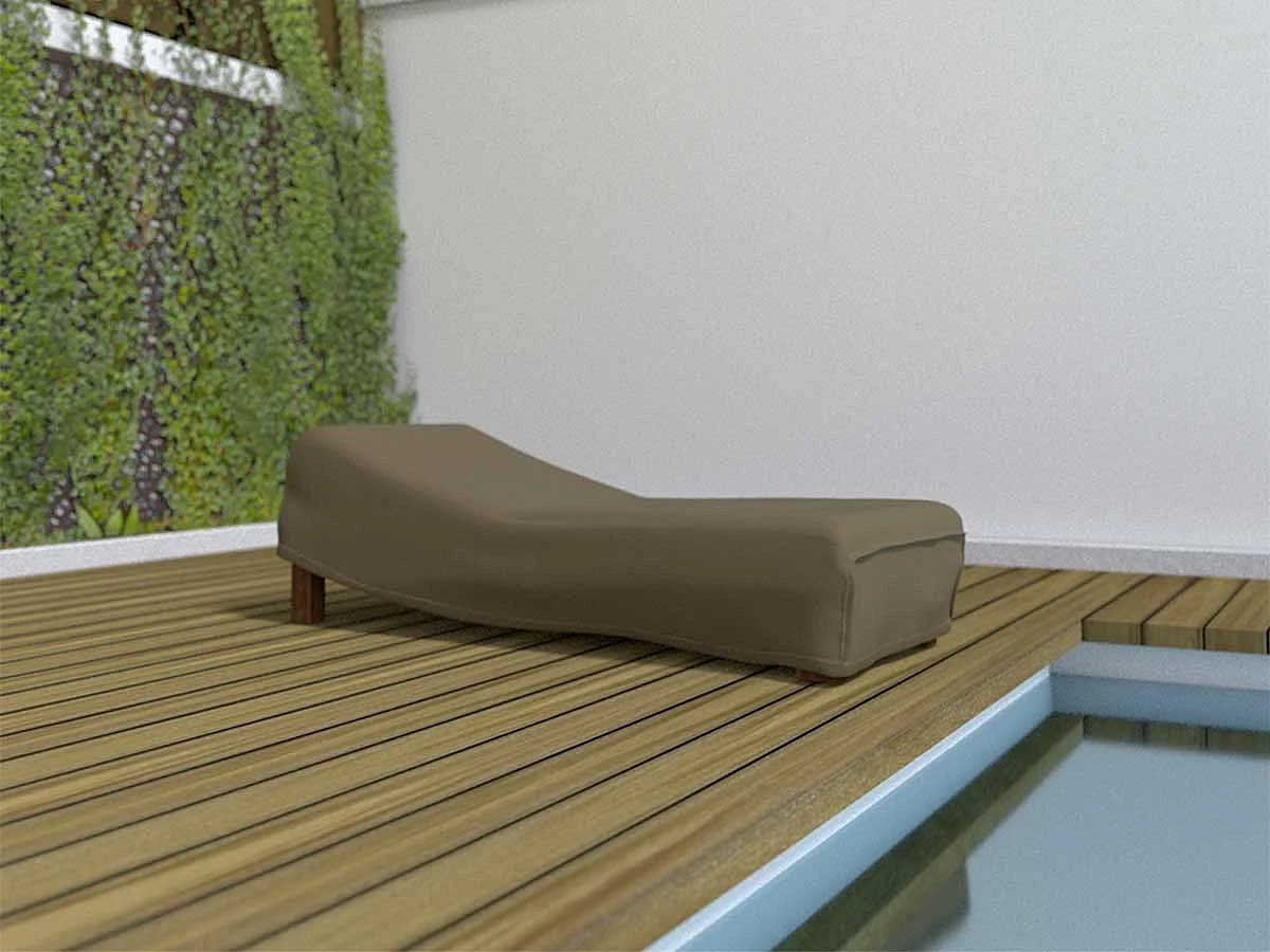 Housse de protection pour chaise longue COVERTOP - Taupe - 200 x 80 x 40 cm