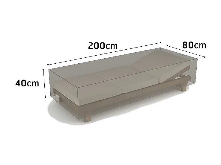 Funda protectora para tumbona COVERTOP - Topo - 200 x 80 x 40 cm