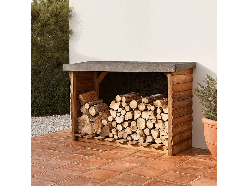 LEÑERO EXTERIOR MADERA WOODPROTECT 140X100 CM