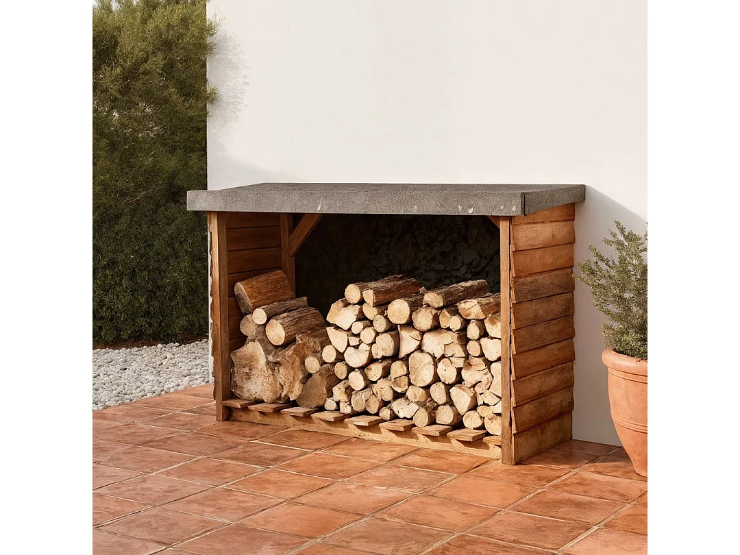 LEÑERO EXTERIOR MADERA WOODPROTECT 140X100 CM