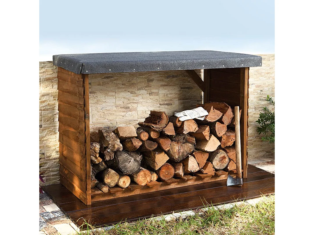 Leñero exterior madera 140x100 cm 100 x 140 X 60CM