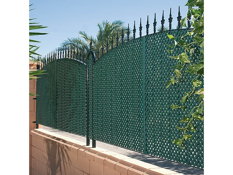 CELOSÍA FIJA PVC VERDE 18 MM 0.6 X 1.15 M