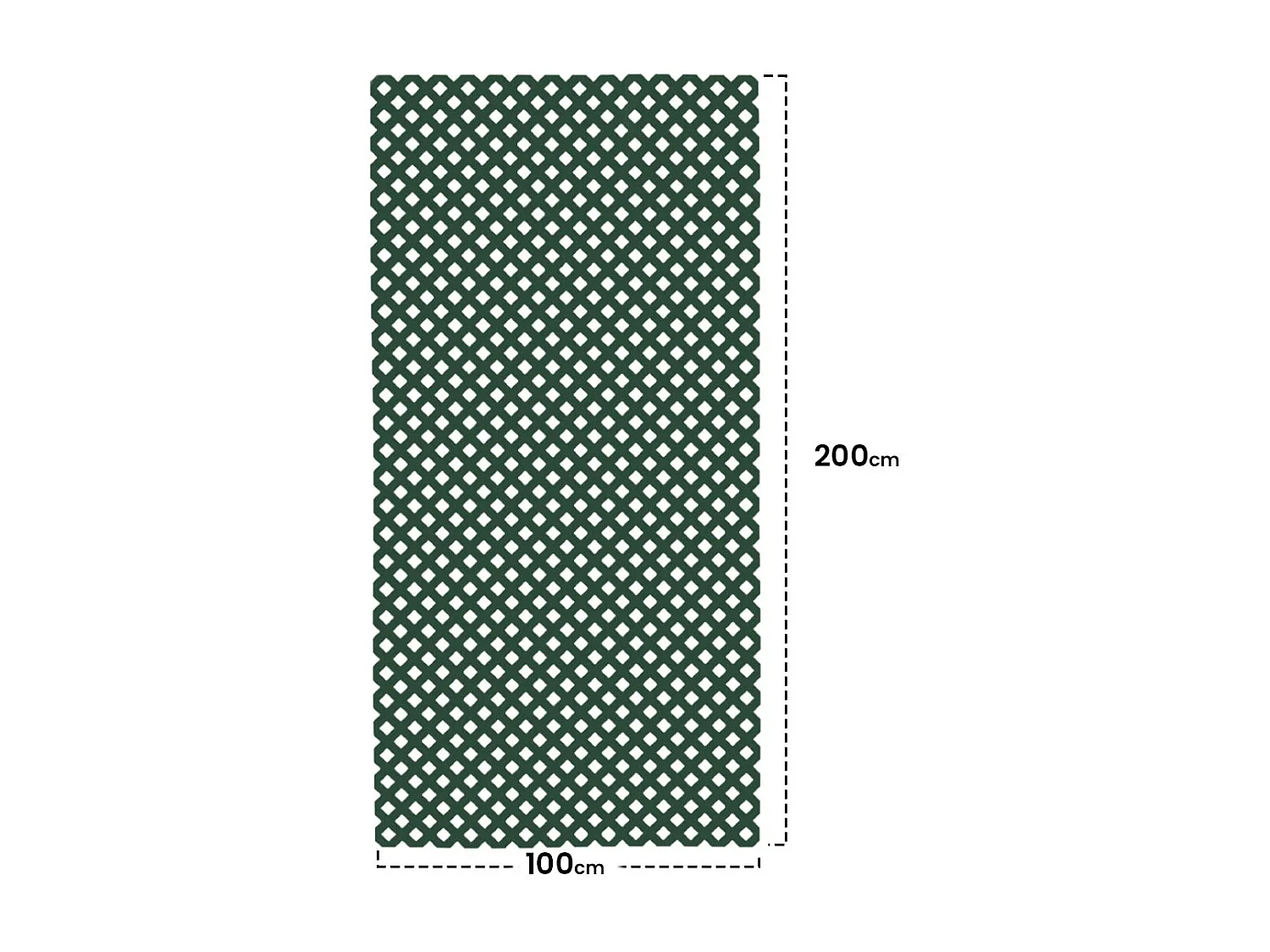 Celosía fija pvc verde 18 mm 1X2 M