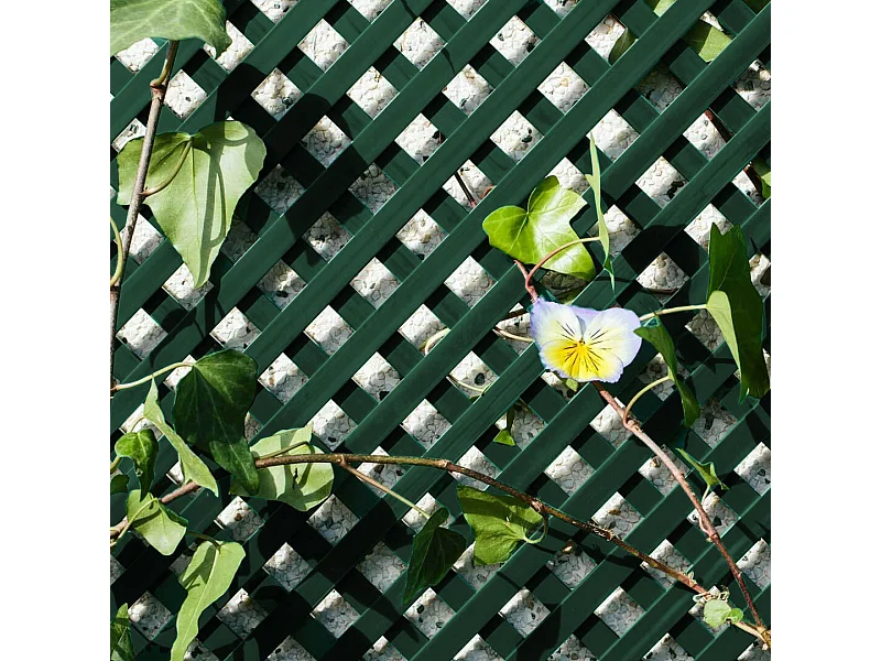 Celosía fija pvc verde 18 mm 1X2 M