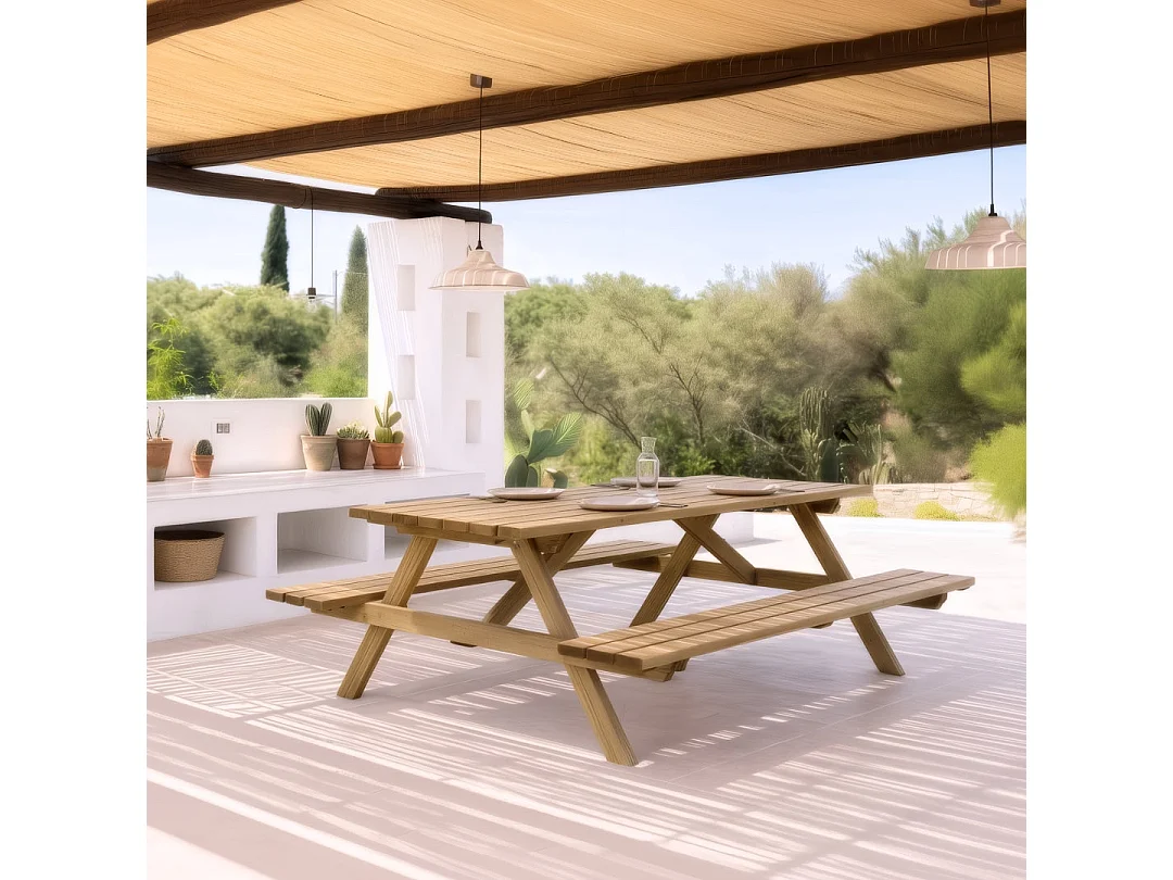 Mesa picnic superior 180x160x71 cm nortene 180X160X71 CM