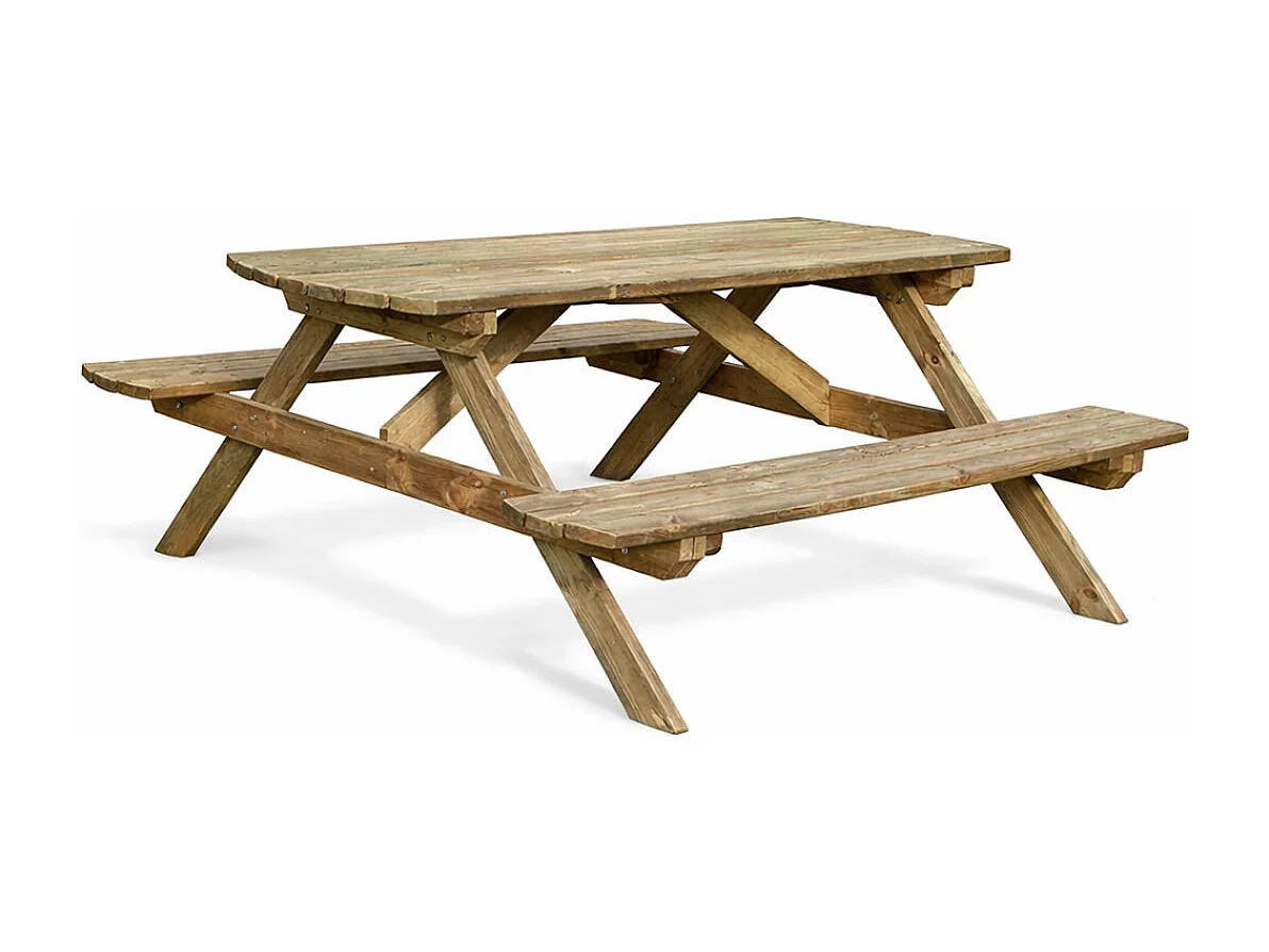 Mesa picnic basic madera de pino 72x172x159 cm nortene 72X172X159 CM