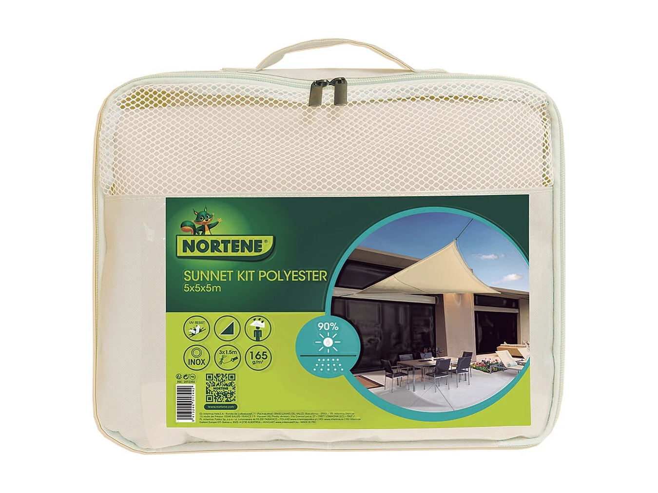 MALLA DE SOMBREO SUNNET TRIANGULAR 5X5X5M BEIGE NORTENE