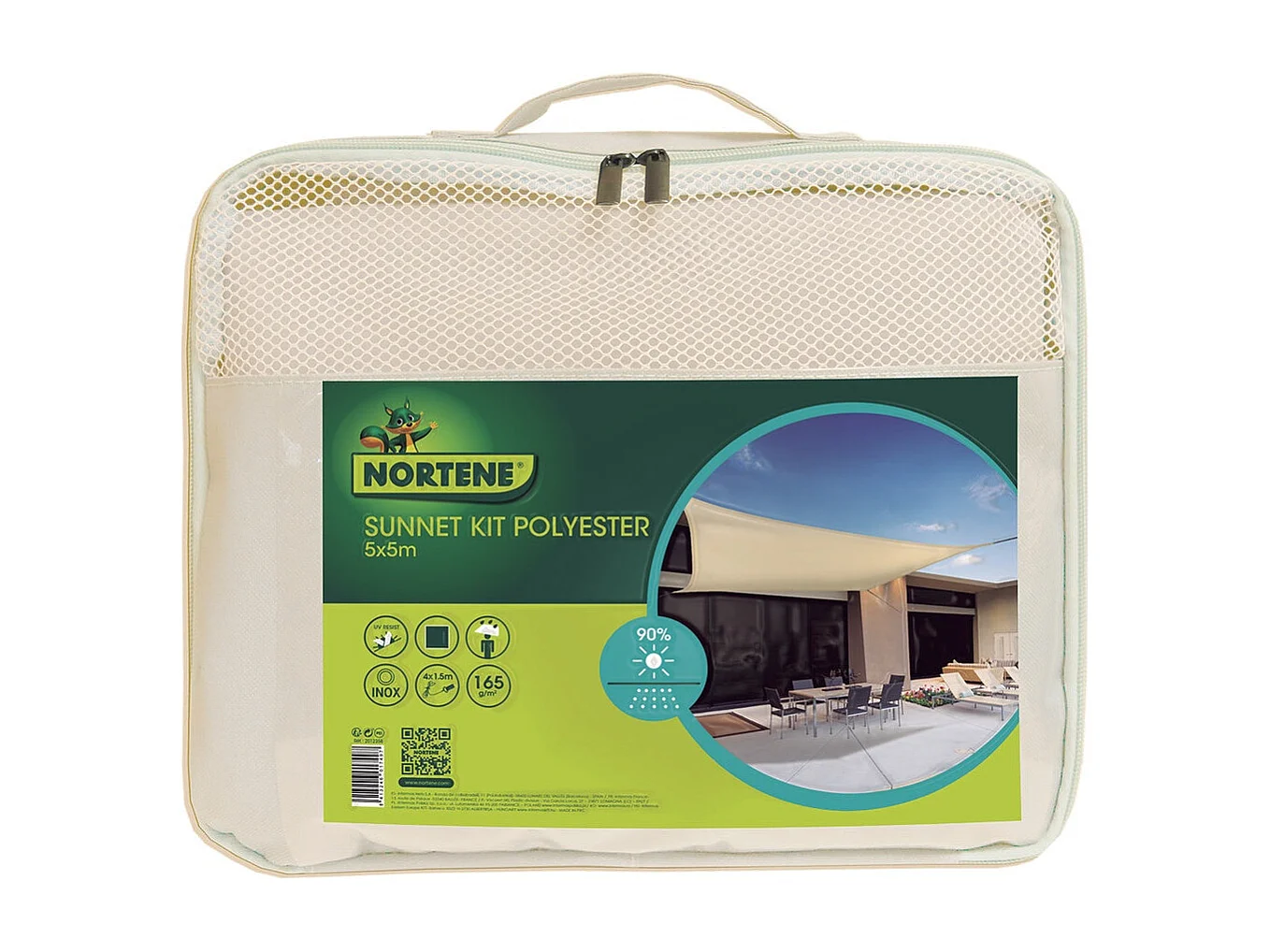 Malla de sombreo sunnet cuadrada 5x5m beige nortene 5X5M