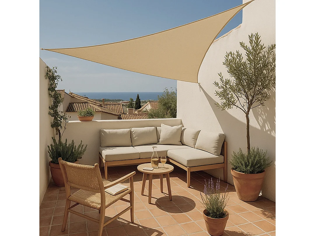 TOLDO VELA SUNNET KIT ELASTIC TRIANGULAR 3,4 X 3,4 X 3,4 M NORTENE 3.4X3.4X3.4M