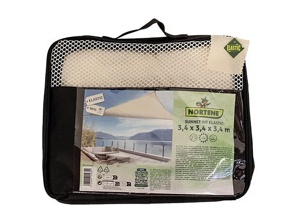 Toldo vela sunnet kit elastic triangular 3,4 x 3,4 x 3,4 m nortene 3.4X3.4X3.4M