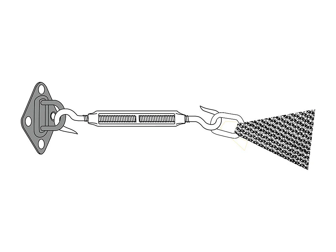 TENSOR VELAS DE SOMBREO 3.8X8X0.8 CM NORTENE