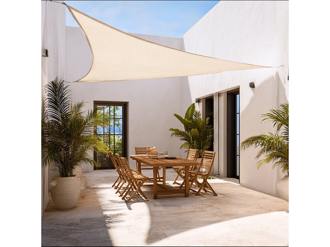 Vela de sombreo sunnet kit elastic triangular 3,6 x 3,6 x 3,6 m nortene 3.6X3.6X3.6M