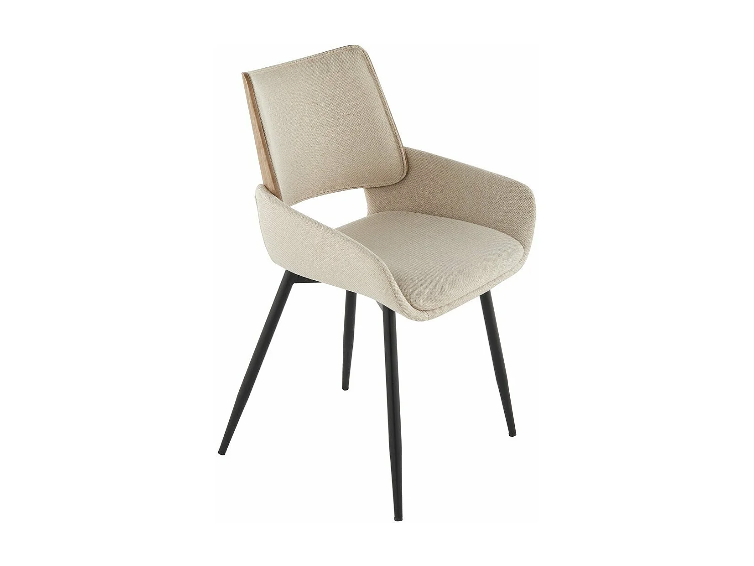 Set van 6 stoelen in beige stof H81 cm - HORTENSE