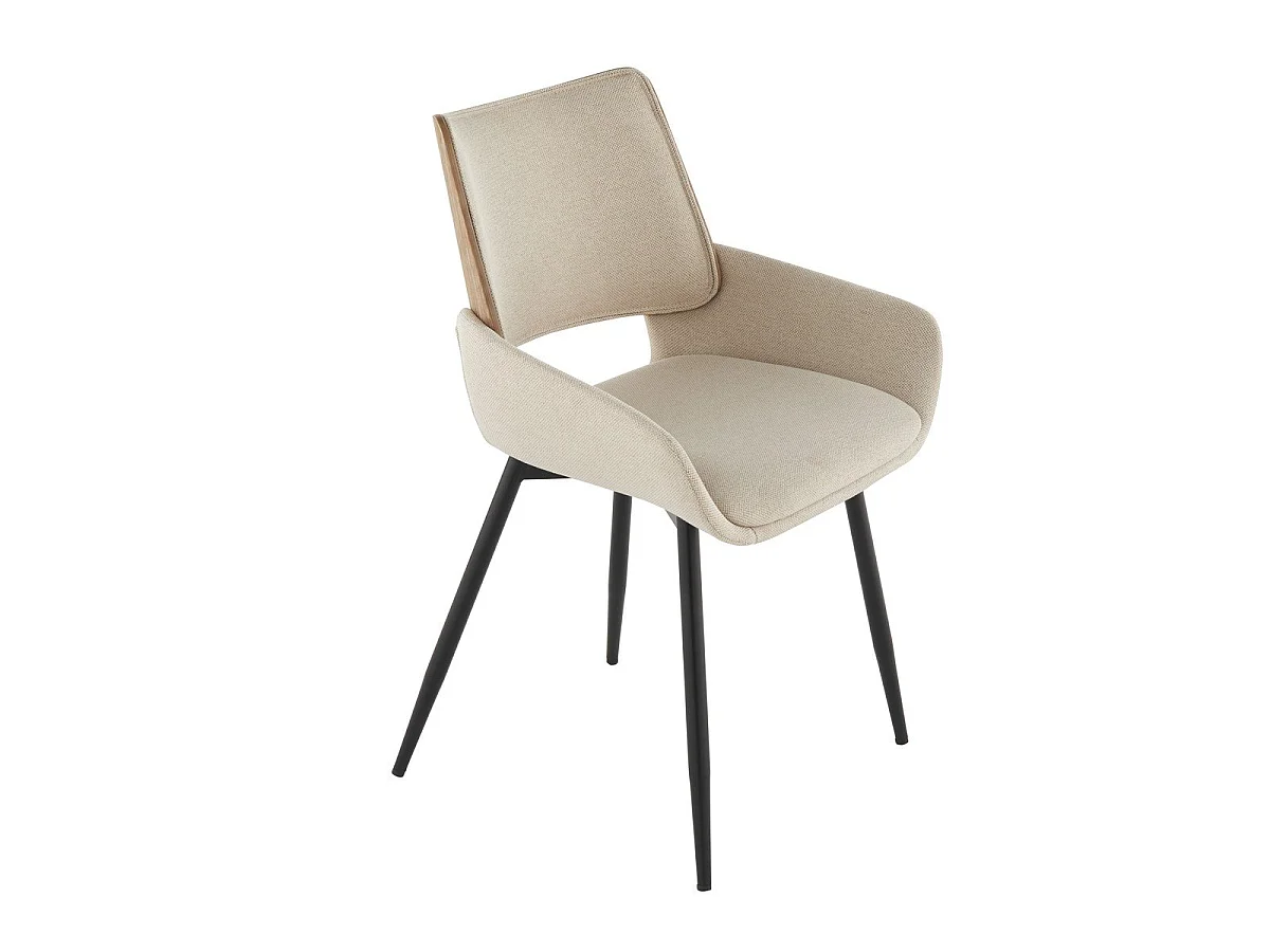 Lot de 2 chaises en tissu beige H81 cm - HORTENSE